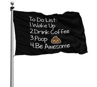 Classica Flags Rinforzo Bandiera Pirata To Do List Wake Up Drink Coffee Poop Be Awesome 90X150Cm Bandierine Per Conferenza Bar Ristoranti