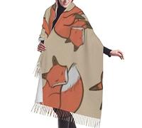 Classica Foulard Sciarpa Various Fox Sciarpe Scialli da Donna Morbida Scialle Sciarpe 68X196cm