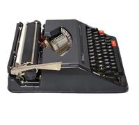 Classica macchina da scrivere manuale per scrittori, design antico, elaboratore di testi elegante ed elegante, ideale per scrittura creativa e digitazione, finitura nera, per gli appassionati