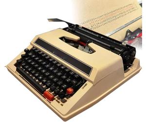 Classica macchina da scrivere manuale vecchio stile, portatile e facile da usare, include set di nastri, macchina da scrivere