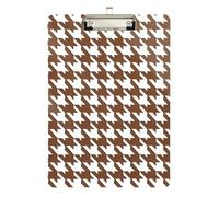 Classica marrone bianco pied de poule kaki portablocco in plastica impermeabile per allenatori medici aula dimensioni 9 x 12