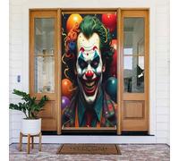 Classica moderna stampa clown n. 7 coperture decorative per porte, decorazioni per interni ed esterni, primavera, estate, autunno, inverno, Halloween, Natale, decorazioni per la casa