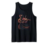 Classica Musica Violino Astratto Violinista Silhouette Canotta