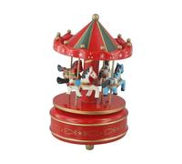 Classica scatola musicale carosello in legno con melodia girevole per decorazione e regalo, adatta per bambini e adulti (K0213)