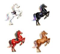 Classica spilla a forma di cavallo, in lega robusta, per entusiasmo zodiacale e accessorio elegante per varie occasioni, portafortuna, TAGLIA UNICA, come descritto