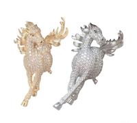 Classica spilla da destriero in oro e argento, per uomini e donne, con accenti di diamanti scintillanti e chiusura forte (oro)