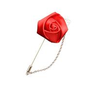 Classica spilla da fiore per bouquet, per cerimonia nuziale, sposo, fiore di seta per occasioni speciali, abito da sposa, Misura unica, come descritto