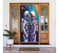 Classica stampa astronauta n. 28 coperture decorative per porte, striscione per interni ed esterni, primavera, estate, autunno, inverno, Halloween, Natale, decorazioni per la casa