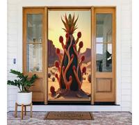 Classica stampa cactus n. 151 coperture decorative per porta, decorazione per interni ed esterni, primavera, estate, autunno, inverno, Halloween, Natale, decorazioni per la casa