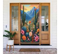 Classica stampa cactus n. 182 coperture decorative per porta, decorazione per interni ed esterni, primavera, estate, autunno, inverno, Halloween, Natale, decorazioni per la casa