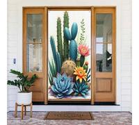 Classica stampa cactus n. 54 coperture decorative per porte, striscione per interni/esterni, primavera, estate, autunno, inverno, Halloween, Natale, decorazioni per la casa