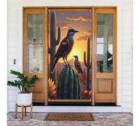 Classica stampa di cactus e uccelli n. 141, decorazione decorativa per interni ed esterni, primavera, estate, autunno, inverno, Halloween, Natale, decorazioni per la casa