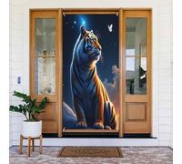 Classica stampa farfalla e tigre n. 171 coperture decorative per porta, decorazione per interni ed esterni, primavera, estate, autunno, inverno, Halloween, Natale, decorazioni per la casa