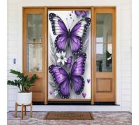 Classica stampa farfalla malva n. 528 coperture decorative per porta, decorazione per interni ed esterni, primavera, estate, autunno, inverno, Halloween, Natale, decorazioni per la casa