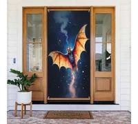 Classica stampa pipistrello n. 10 coperture decorative per porte, striscione decorativo per interni/esterni, primavera, estate, autunno, inverno, Halloween, Natale, decorazioni per la casa