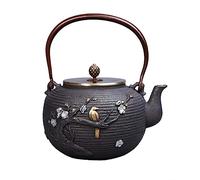 Classica Teiera, 40.5oz/1.2L Teiera Ghisa in Bollitore Rotondo Stile Giapponese per Ristorante Cucina Domestica Amanti del tè(B)