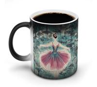 Classical Ballet Elegante Ballerina Novità Tazza da caffè Tazza da caffè in ceramica Cambia Calore Tazze di vetro Novità Tazza da tè Personalizzata 325 ml sublimazione Tazze per bevande calde e fredde