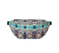 Classical Castle Prints Marsupio da corsa regolabile borsa a tracolla leggera e confortevole adatta per fitness jogging viaggi