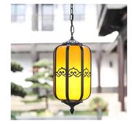 Classical Chinese Lantern Pendant Lamp Vintage Dolomite Outdoor LED Light Waterproof For Home Corridor Decor Electricity