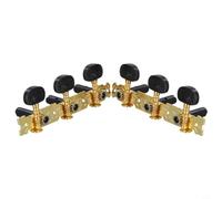 Classical Guitar Tuning Pegs 3L+3R Classical Guitar Tuning Pegs | Chrome-plated Anti-rust, Quick Accurate Tuning, Stable Locking Design, Easy Install With Bushings, Fits Acoustic Folk Guitars