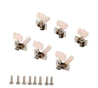 Classical Guitar Tuning Pegs 3L3R | White Plastic Knobs & Metal Gear | Replacement Tuners for 12 String Guitar/Acoustic Guitar | Fast Tuning, Easy Installation