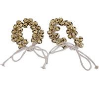 Classical Kathak Ghungroo Coppia 16 N° Big Bells Legato con Corda di Cotone per Cavigliera Accessori Danza (25-25 Campanelli)