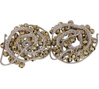 Classical Kathak Ghungroo Coppia 16 N° Big Bells Legato con Corda di Cotone per Cavigliera Accessori Danza (75-75 Campanelli)