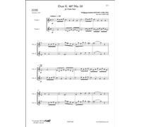 CLASSICAL SHEET MUSIC - Duet K. 487 No. 10 - W. A. MOZART - Violin Duet