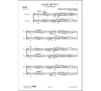 CLASSICAL SHEET MUSIC - Duet K. 487 No. 5 - W. A. MOZART - Trombone Duet