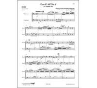 CLASSICAL SHEET MUSIC - Duet K. 487 No. 6 - W. A. MOZART - Trombone Duet