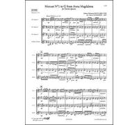 CLASSICAL SHEET MUSIC - Menuet No. 1 in G - J.S. BACH - Clarinet Quartet