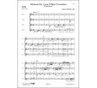CLASSICAL SHEET MUSIC - Miniature No. 1 - S. LIBOUREL - Flute Quartet