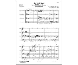 CLASSICAL SHEET MUSIC - The Little Nigar - C. DEBUSSY - Saxophone Quartet