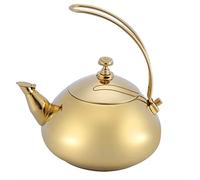 Classical Stainless Steel Teapot 1.5L Fast Water Heating Boiling Pot Induction Cooker Compatible Teakettle for Making Tea Brewing Coffee Family Kitchen Silver Gold (golden)