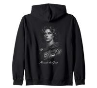Classical Warrior Ritratto Alessandro Magno Felpa con Cappuccio