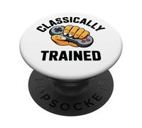 Classically Trained Gamer Retro Controller Humor PopSockets PopGrip Adesivo