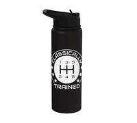 Classically Trained Manuale Cambio Stick Car Guy Stainless Steel Insulated Water Bottle
