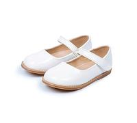 Classiche Mary Jane Scarpe Da Sera Scarpe Piatto Fondo Sottile Scarpe Da Sera Liscio Con Scarpe Da Scuola Alla Moda Principessa Scarpe Da Danza Elegante Tinta Unita Ballerine, bianco, 21 EU