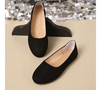 Classiche scarpe da donna con punta tonda e suola piatta, taglie comode dalla 36 alla 43, suola anteriore rinforzata per il benessere del piede, design ottimizzato del tacco per prevenire lo scivolame