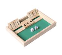 Classici Circa Chiusa-the-Box di Legno 9 Numero e Gioco di Dadi per i Viaggi di
