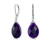 Classici Orecchini A Goccia Sfaccettati A Forma Di Goccia Di Pera Per Donne In Argento 925.