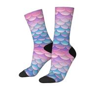 Classici Sportive Running Calzini 40cm Gradient Purple Scale Fishs Calze Leggere Calzini per Camminata Correre Donna