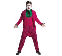 Classico 1966 Joker Uomo Costume Autorizzato Batman Adulti Vestito