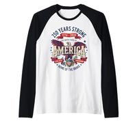 Classico 4 Luglio 2026 Vintage - 250 Anni Strong USA Maglia con Maniche Raglan