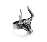 Classico Anello Anelli Gioielli Donna Uomo Anello Testa Di Toro Anello Dito Indice Punk 13 A
