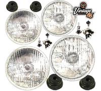 Classico Auto 5&3/4 " Alogena Faro Conversione Fari H4 H1 Lampadina No Pilot LHD