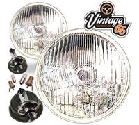 Classico Auto 5 3/4 O 5.75 INCH Fari Alogena Con H4 Lampadina & Pilot una Coppia