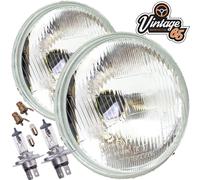 Classico Auto 7 " Piatto Lente H4 Halogen Headlight Headlamp Conversion & Pilot