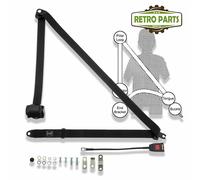 Classico Auto Inerzia Sedile Cintura Anteriore 4 Fissaggio Puntine 45cm Nero
