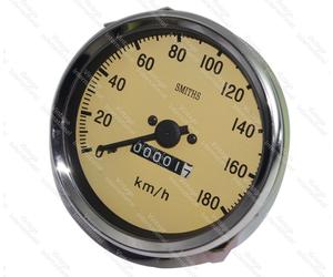 Classico Auto Smiths Riproduzione Tachimetro 180 Km/H Nero & Magnolia Di Finire